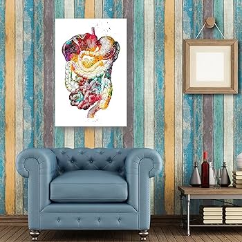 Amazon｜抽象絵画現代美術ポスター消化管人間医学ロザリアスアート